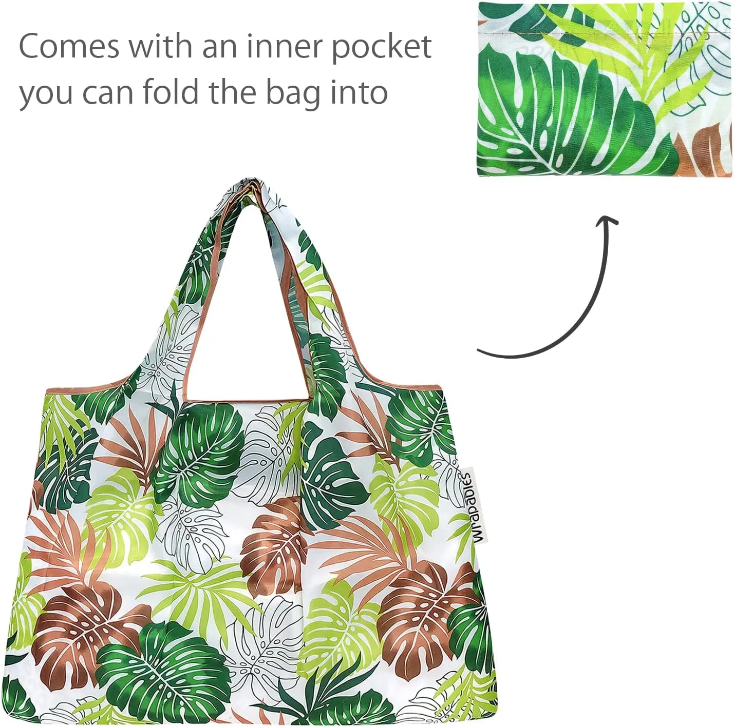 allydrew Large Foldable Tote Nylon Reusable Grocery Bag