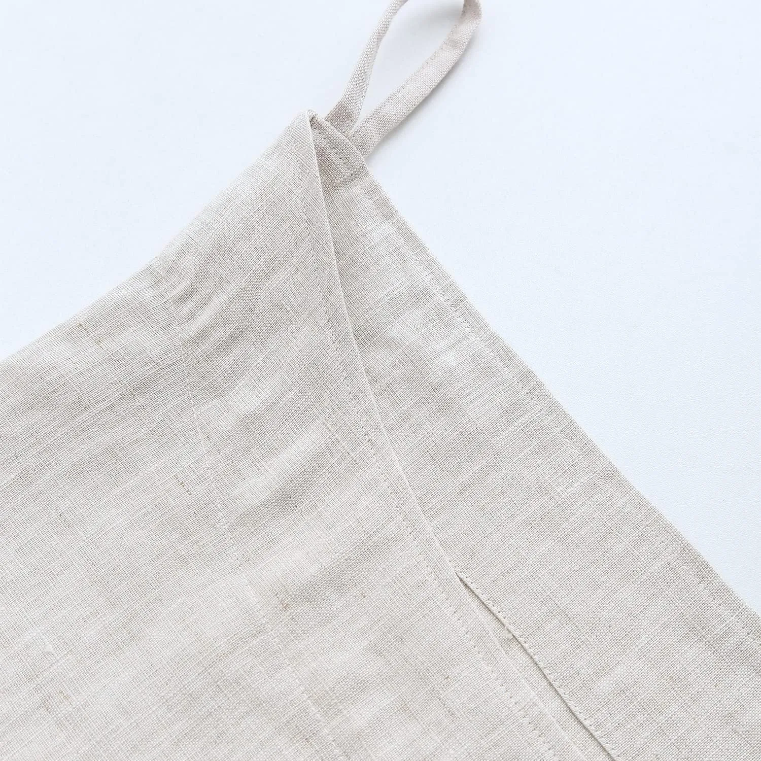 Amazhiyu Pure Linen Over The Door Laundry Hanging Hamper Bag for Holding Dirty Clothes and Saving Space Flax