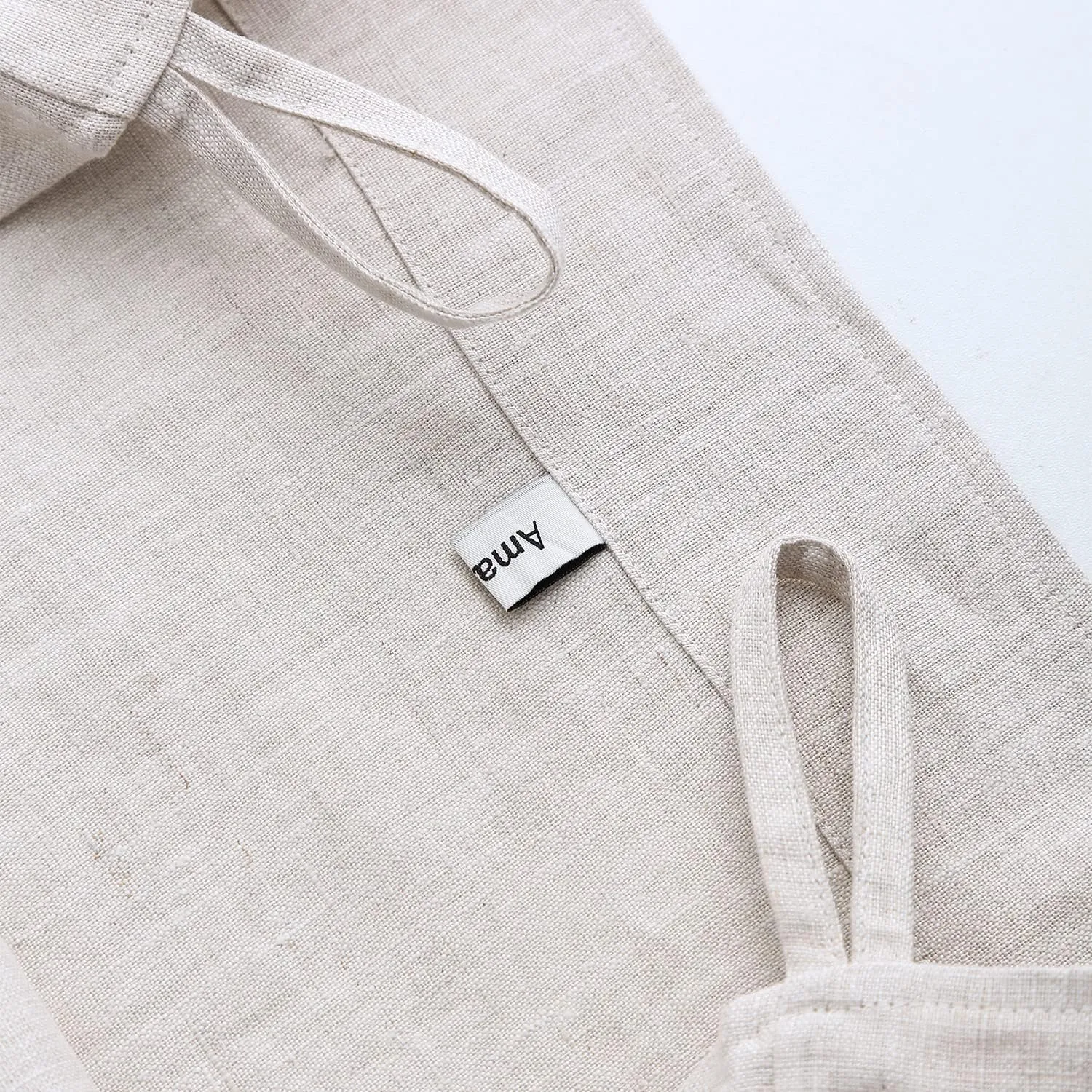 Amazhiyu Pure Linen Over The Door Laundry Hanging Hamper Bag for Holding Dirty Clothes and Saving Space Flax