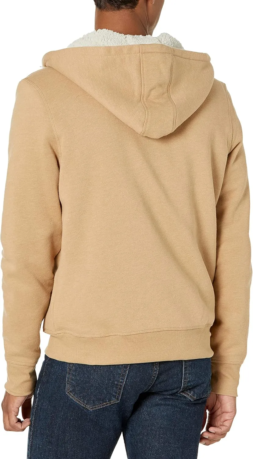 Amazon Essentials Hoodie For Men, Sherpa-Lined Full-Zip Fleece Sweatshirt