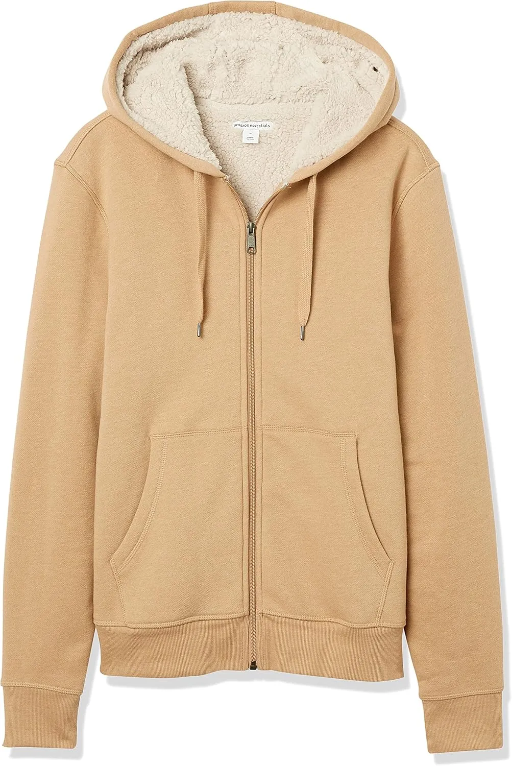 Amazon Essentials Hoodie For Men, Sherpa-Lined Full-Zip Fleece Sweatshirt