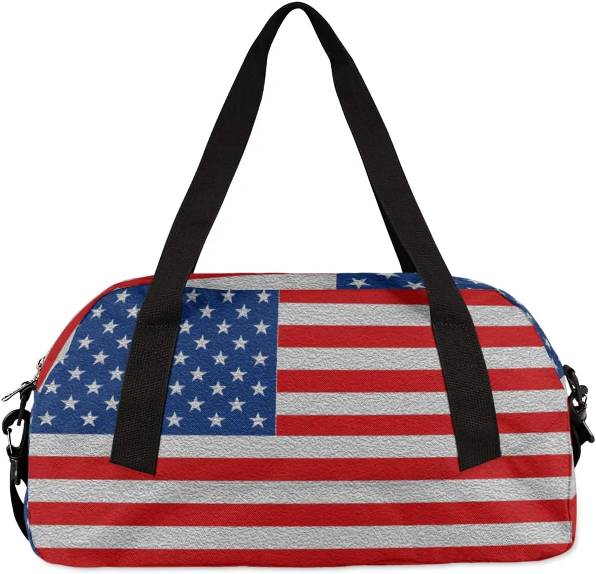 American Flag 4th Of July Kids Duffel Bag for Girls Boys Teens, Oil Painting Dance Bag Overnight Small Duffel Bag Carry On Weekend Sports Gym Travel Bag for School Practice Gymnastics Ballet
