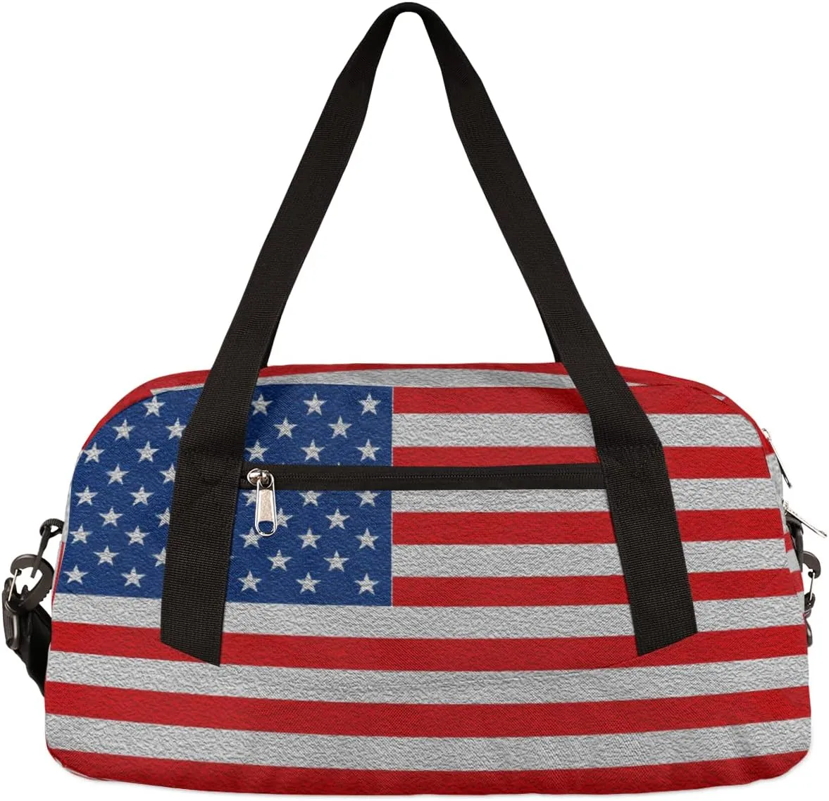 American Flag 4th Of July Kids Duffel Bag for Girls Boys Teens, Oil Painting Dance Bag Overnight Small Duffel Bag Carry On Weekend Sports Gym Travel Bag for School Practice Gymnastics Ballet