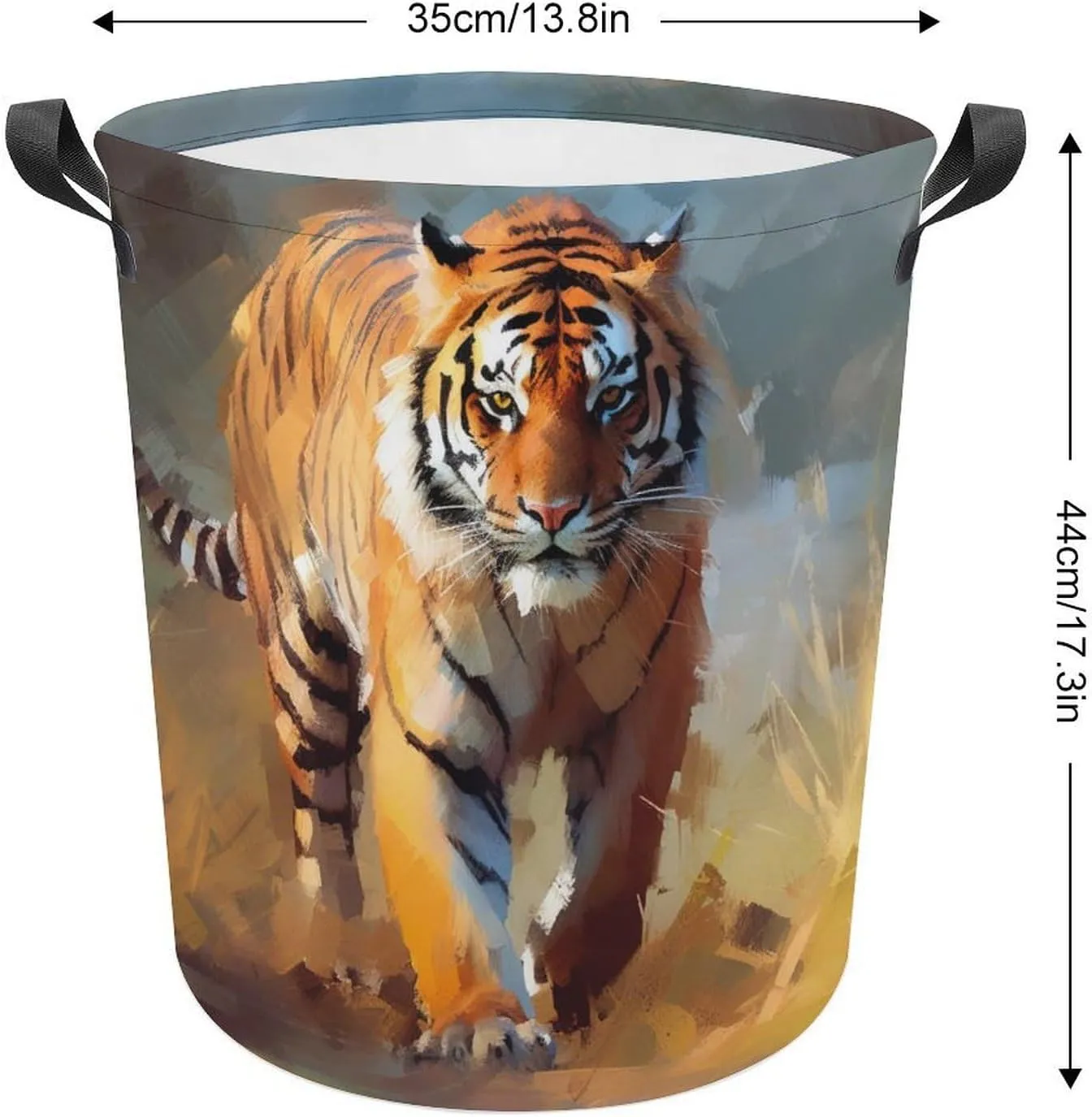 Animal Laundry Basket, Carnivore Collapsible Laundry Hamper, Waterproof Oxford Cloth Laundry Bag with Handles, King of Forest Clothes Toy Organizer Basket for Room, style-4