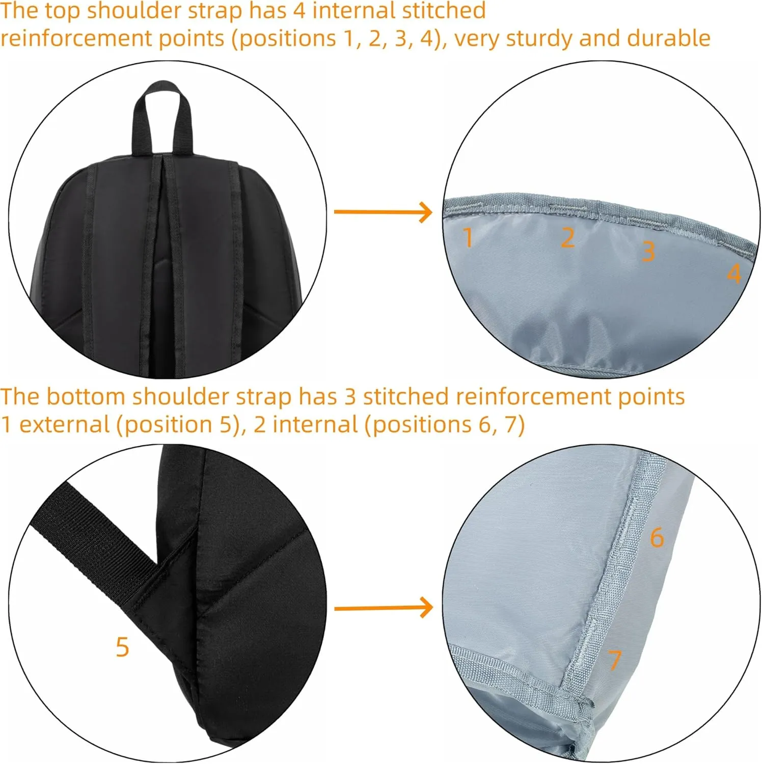 AOTIAN 17-Inch Water-Resistant Nylon Backpack, Durable Lightweight Bookbag, Daypack for College, Work, Travel & Hiking