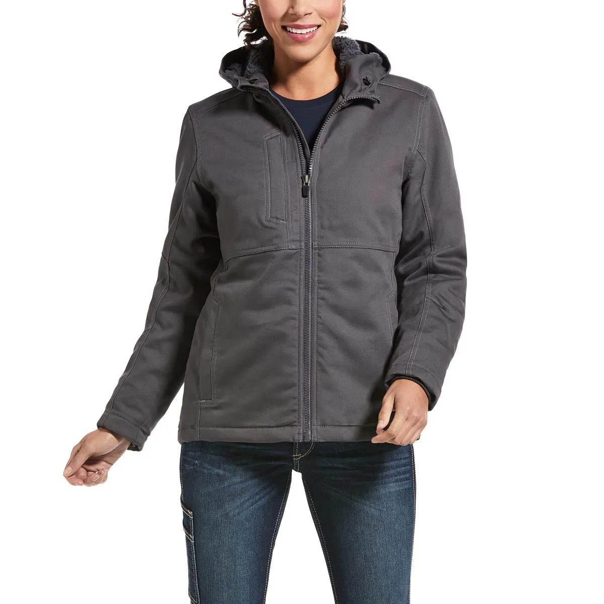 Ariat 10032917 Women's Rebar DuraCanvas Insulated Jacket - Rebar Grey
