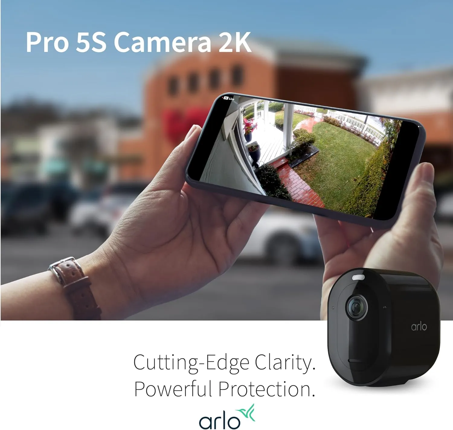 Arlo Pro 5S 2K Spotlight Camera - 2 Pack - Security Cameras Wireless Outdoor, Dual Band Wi-Fi, Color Night Vision, 2-Way Audio, Home Security Cameras, Home Improvement, Black – VMC4260B