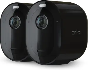 Arlo Pro 5S 2K Spotlight Camera - 2 Pack - Security Cameras Wireless Outdoor, Dual Band Wi-Fi, Color Night Vision, 2-Way Audio, Home Security Cameras, Home Improvement, Black – VMC4260B