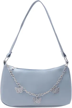 Armpit Purse Fashion Women Butterfly Chain Shoulder Underarm Bags Purses Handbags Elegant Nylon Hobo Bags