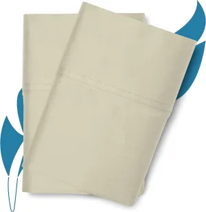 Ashton Sheets Luxury Egyptian Cotton Standard/Queen Pillow Cases Set of 2-800 Thread Count Standard/Queen Pillowcases, Soft, Sateen Weave Cooling Pillowcase for Standard/Queen Pillows - Sand