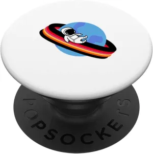 Astronaut Saturn Planet Ringlet Fun Slide PopSockets Swappable PopGrip