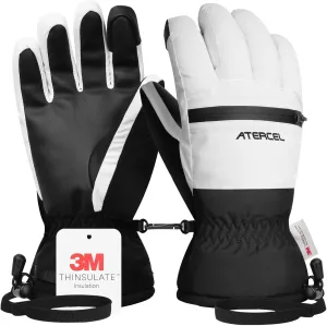 ATERCEL Waterproof Ski Gloves, Warm 3M Thinsulate Gloves, Touchscreen, Ideal for Men and Women in Skiing, Snowboarding, Snowmobiling, Hiking and Other Winter Outdoor Activity