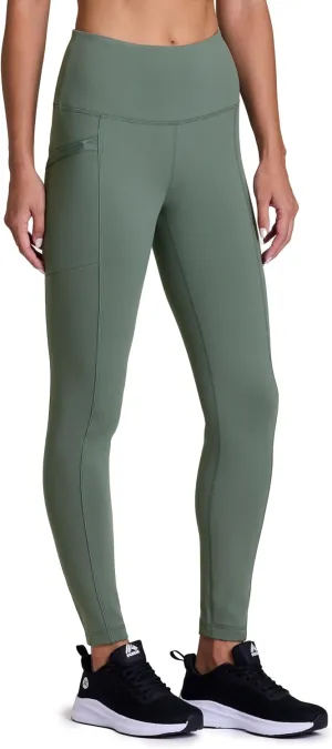 Avalanche Women's Fleece Leggings, High Waist Full Length Fleece Lined Hiking Legging with Zipper Pockets