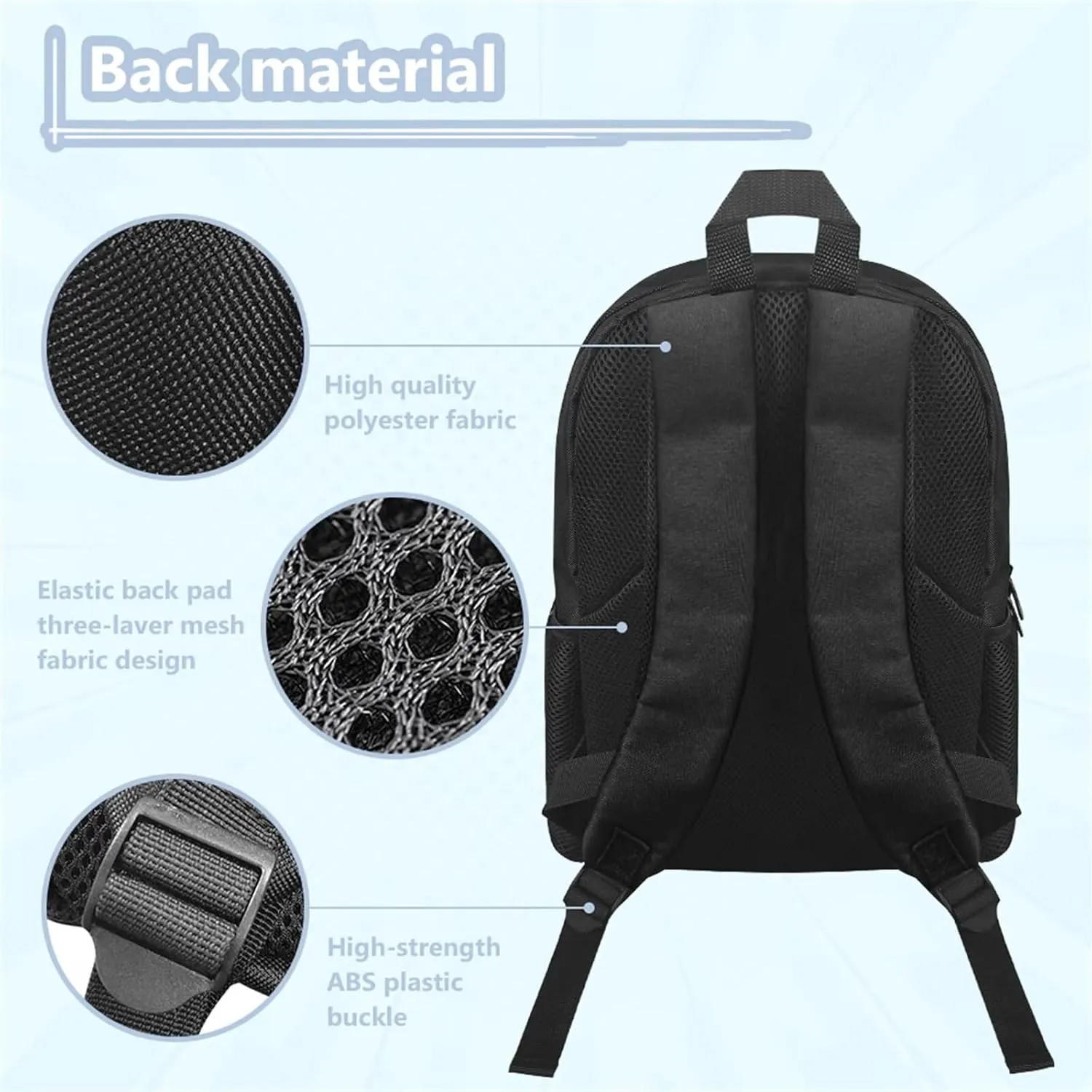 Axolotl Backpack Large Capacity Bookbag for Middle School Girls Cute School Bag Blue Book Bags for Kids 8-12, 15'' School Bags with Water Bottle Holder