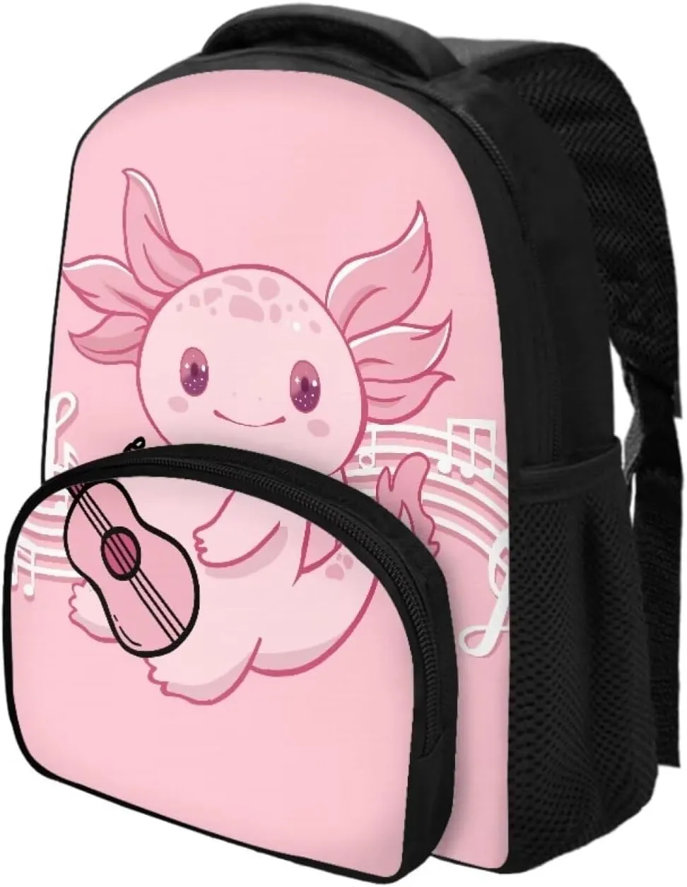 Axolotl Kids Backpack for Girls Grades 4 to 8 Boys Backpack Large Capacity Laptop Rucksack Multi-functional Daypack for Outdoor Picnic