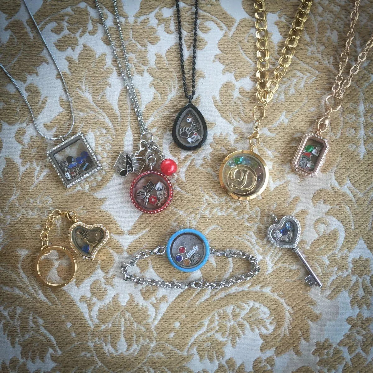 Back to School Charm Set for Floating Lockets Jewelry
