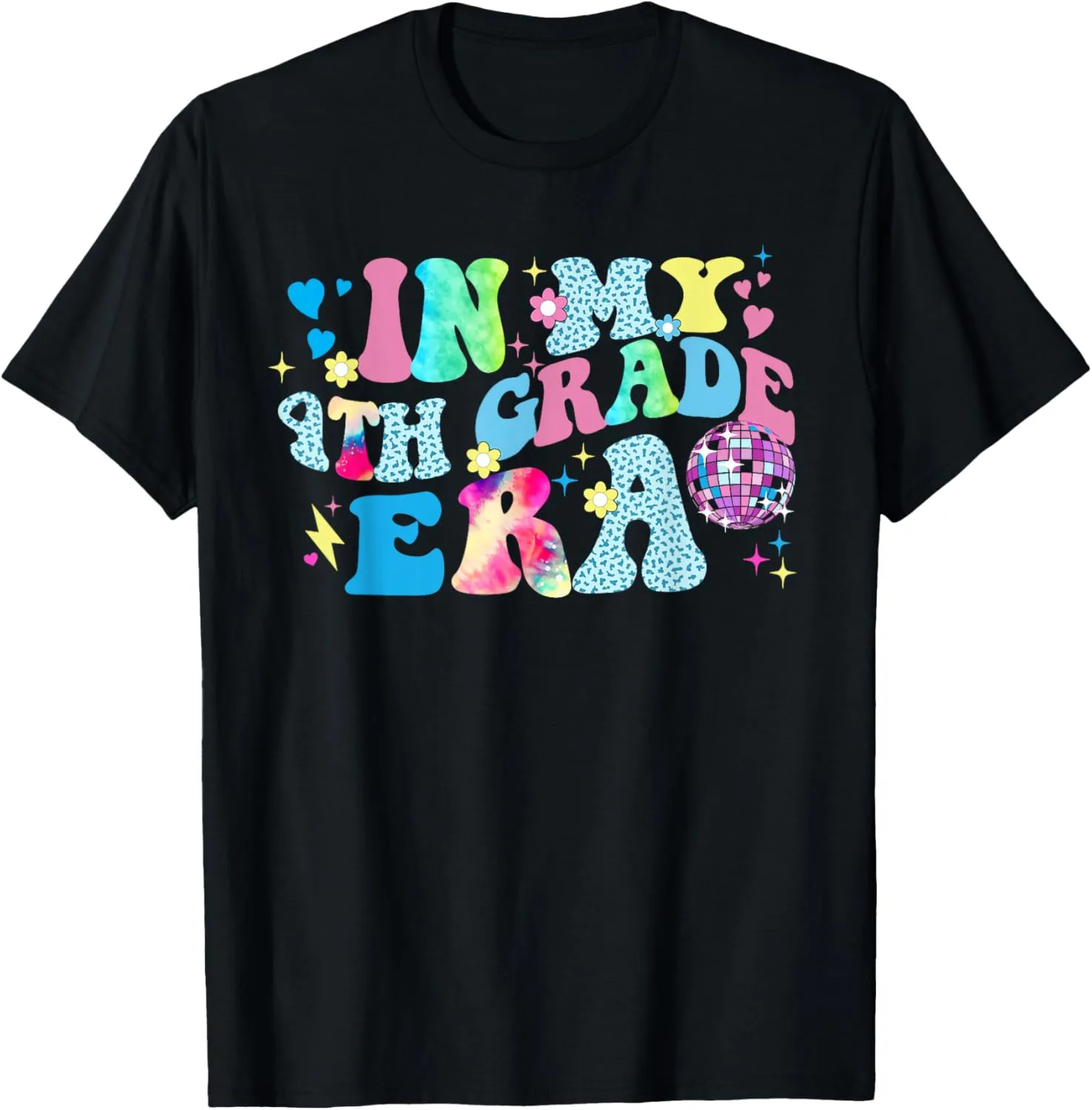 Back To School In My 4th-Grade Era For Kids Girls Era Groovy T-Shirt