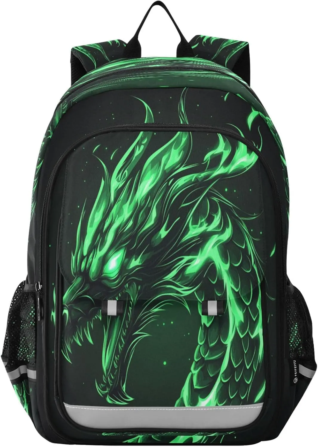 Backpack Bookbag School Bag Travel Bag Angry Green Dragon for Girls Boys Teen