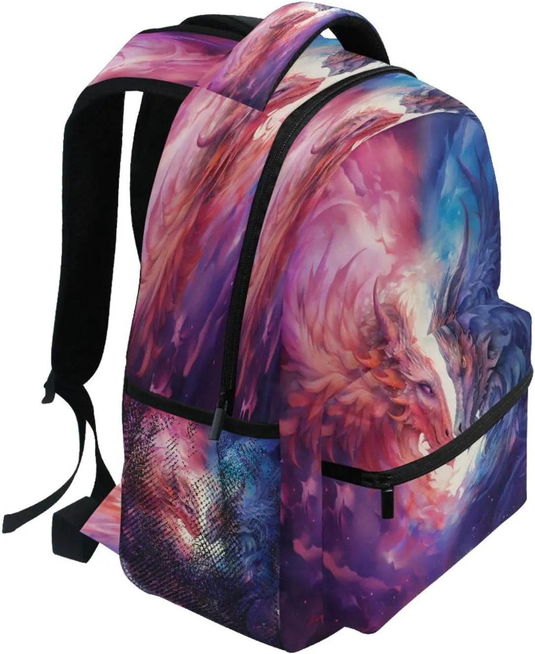 Backpack School Bookbag Travel Bag Two Dragon for Girls Boys Teen