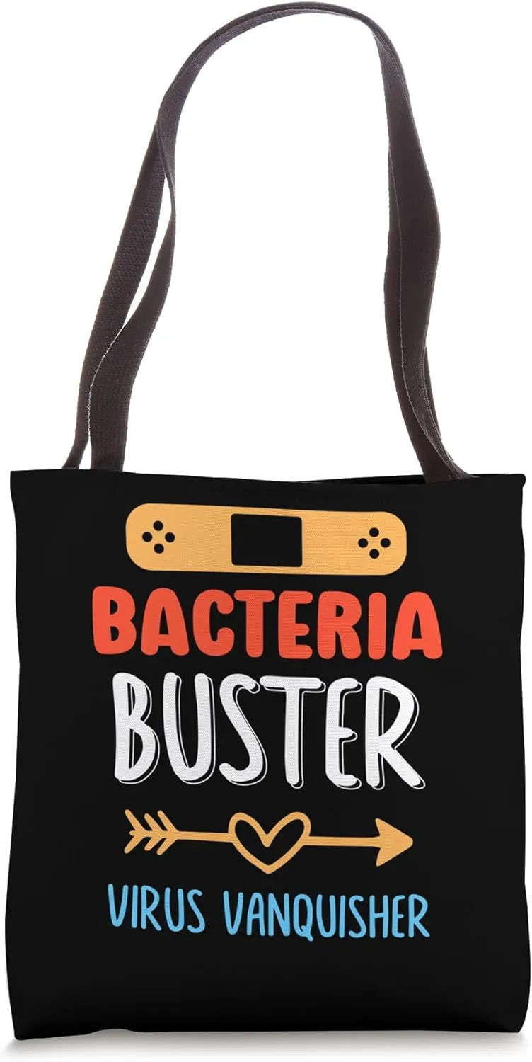 Bacteria Buster Virus Vanquisher Job Nursing Nurse School Tote Bag