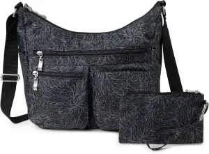 Baggallini Everywhere Bagg Crossbody Women 11x9 Lightweight Nylon Hobo Water-Resistant Travel Bag W/RFID