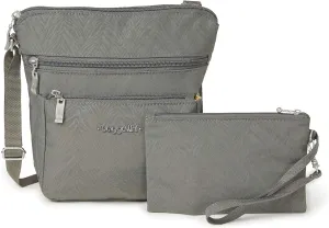Baggallini Pocket Crossbody Bags for Women 8x8 Small Lightweight Durable Nylon Water-resistant Travel Purse W/Rfid Wristlet