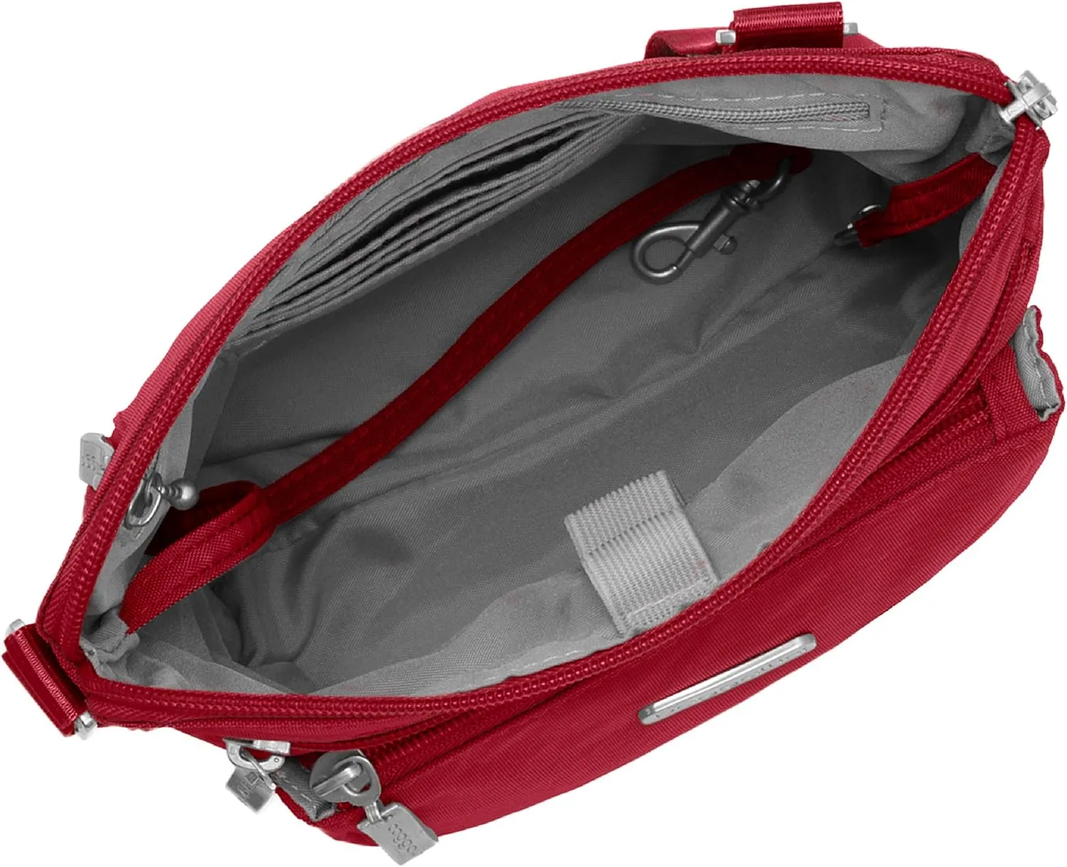 Baggallini Pocket Crossbody Bags for Women 8x8 Small Lightweight Durable Nylon Water-resistant Travel Purse W/Rfid Wristlet