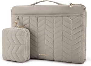 BAGSMART 15-16 inch Laptop Sleeve with Handle, Puffy Padded Case Bag, Fitted for MacBook Air 15.6 inch & MacBook Pro 16 inch, Dell & HP Computers