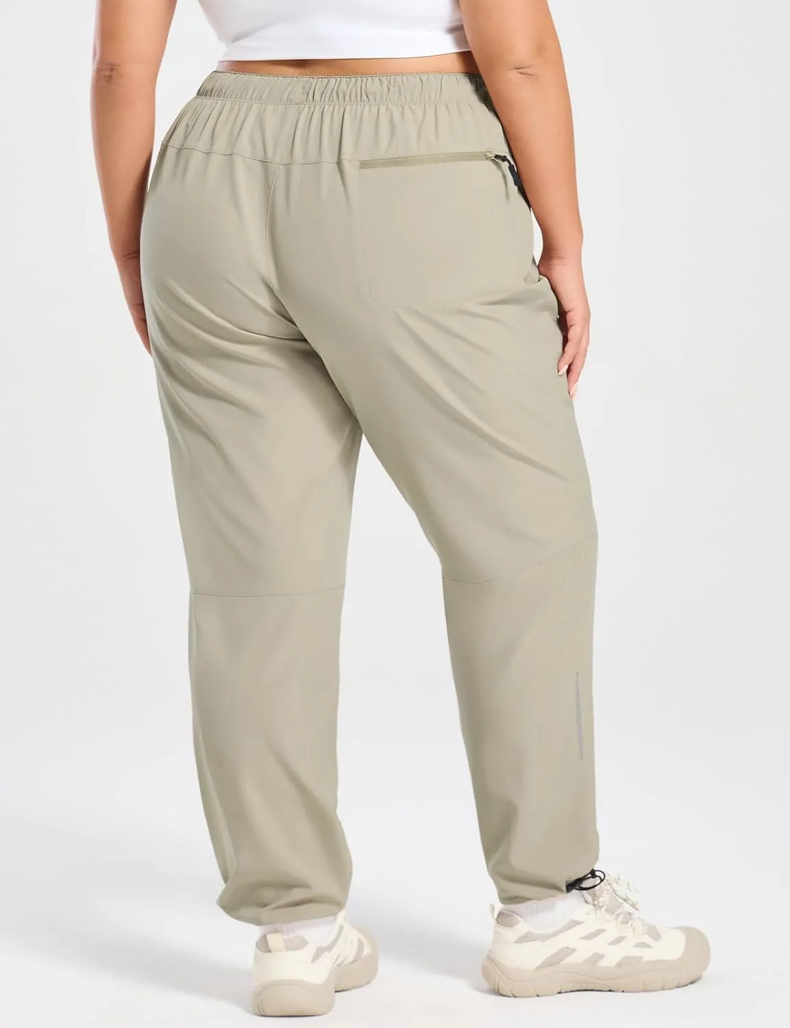 baleaf Plus Size Pants for Women Hiking Cargo Water Resistant UPF 50  Cargo Joggers Zipper Pockets