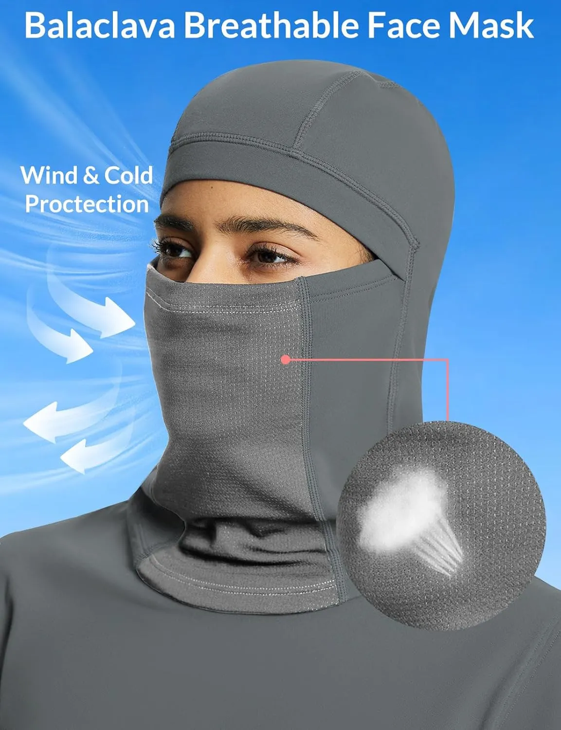 baleaf Thermal Long Sleeve Women Shirts Winter Clothes Cowl Neck Warm Fleece Base Layer Tops with Balaclava and Thumbholes