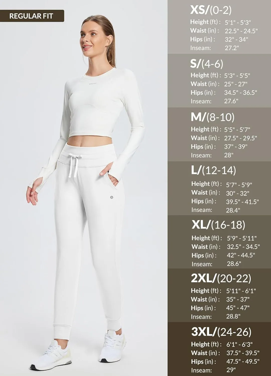 baleaf Women's Fleece Lined Pants Water-Resistant Sweatpants Winter Thermal Ski Hiking Running Joggers