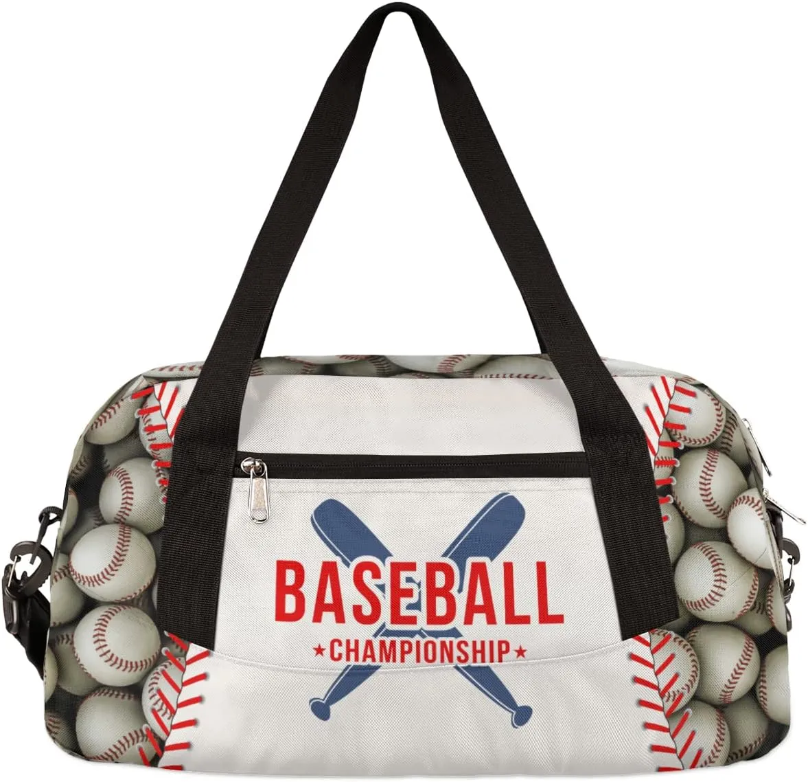 Baseball Stitches Kids Duffel Bag for Girls Boys Teens, Baseball Design Dance Bag Overnight Small Duffel Bag Carry On Weekend Sports Gym Travel Bag for School Practice Gymnastics Ballet