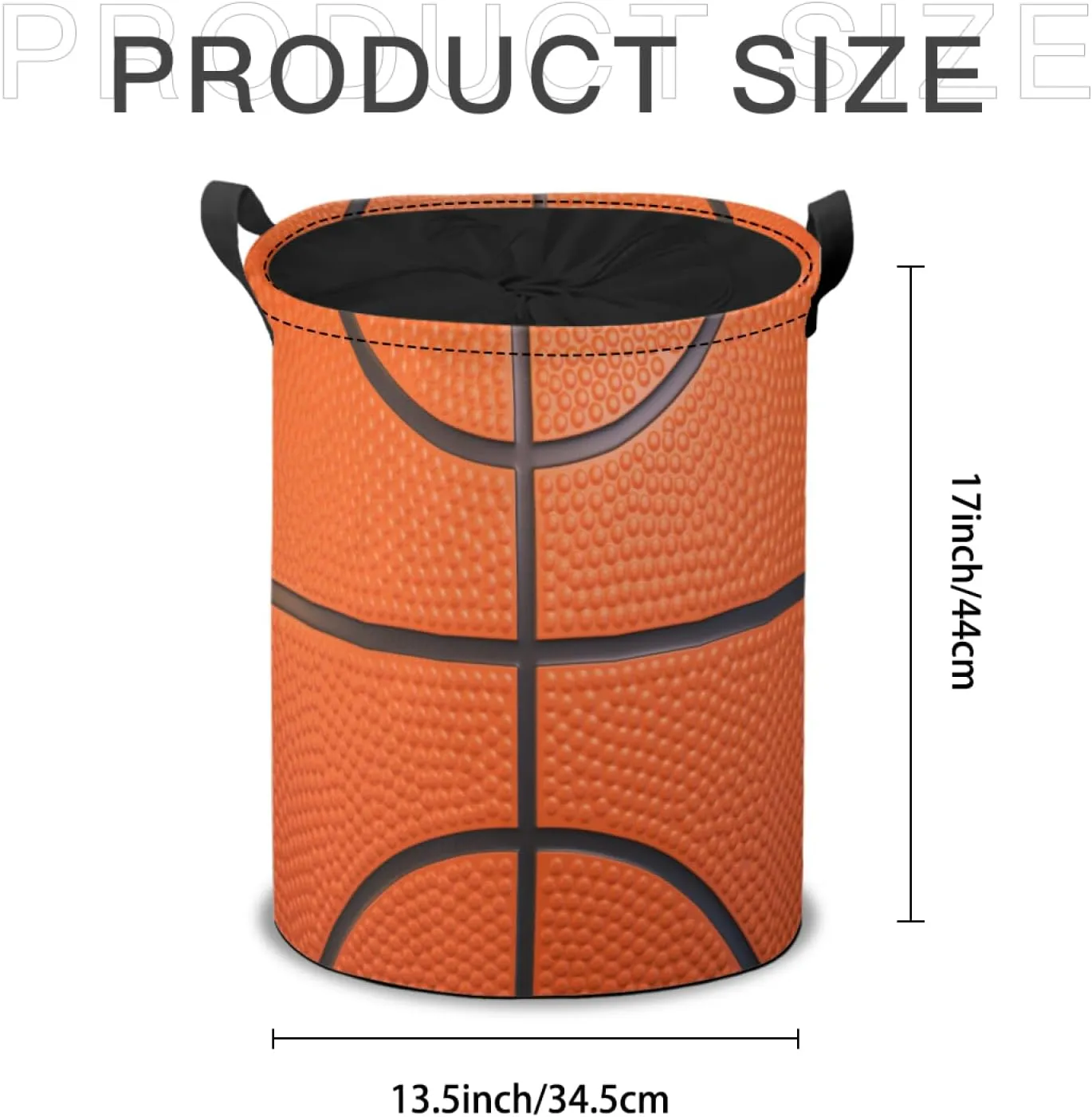 Basketball Ball Laundry Hamper Basket, Orange Basketball Ball Collapsible Portable Laundry Bag, Storage Bins Baskets, Baby Laundry Basket,Toys Storage Basket, Gifts Basket, Bedroom Home Decor