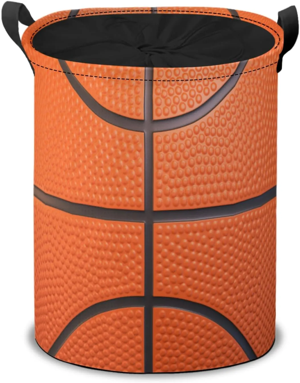 Basketball Ball Laundry Hamper Basket, Orange Basketball Ball Collapsible Portable Laundry Bag, Storage Bins Baskets, Baby Laundry Basket,Toys Storage Basket, Gifts Basket, Bedroom Home Decor