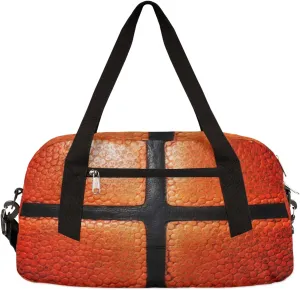 Basketball Design Kids Duffel Bag for Girls Boys Teens, Sport Dance Bag Overnight Small Duffel Bag Carry On Weekend Sports Gym Travel Bag for School Practice Gymnastics Ballet