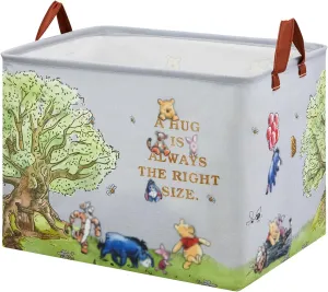 Bear Nursery Decor Storage Basket Foldable With Waterproof PE Coating, Square Large Canvas Laundry Hamper,Diaper Bag Baskets for Kids,Boys and Girls, Bathroom, Bedroom, Clothes,Toy Bin(grey)