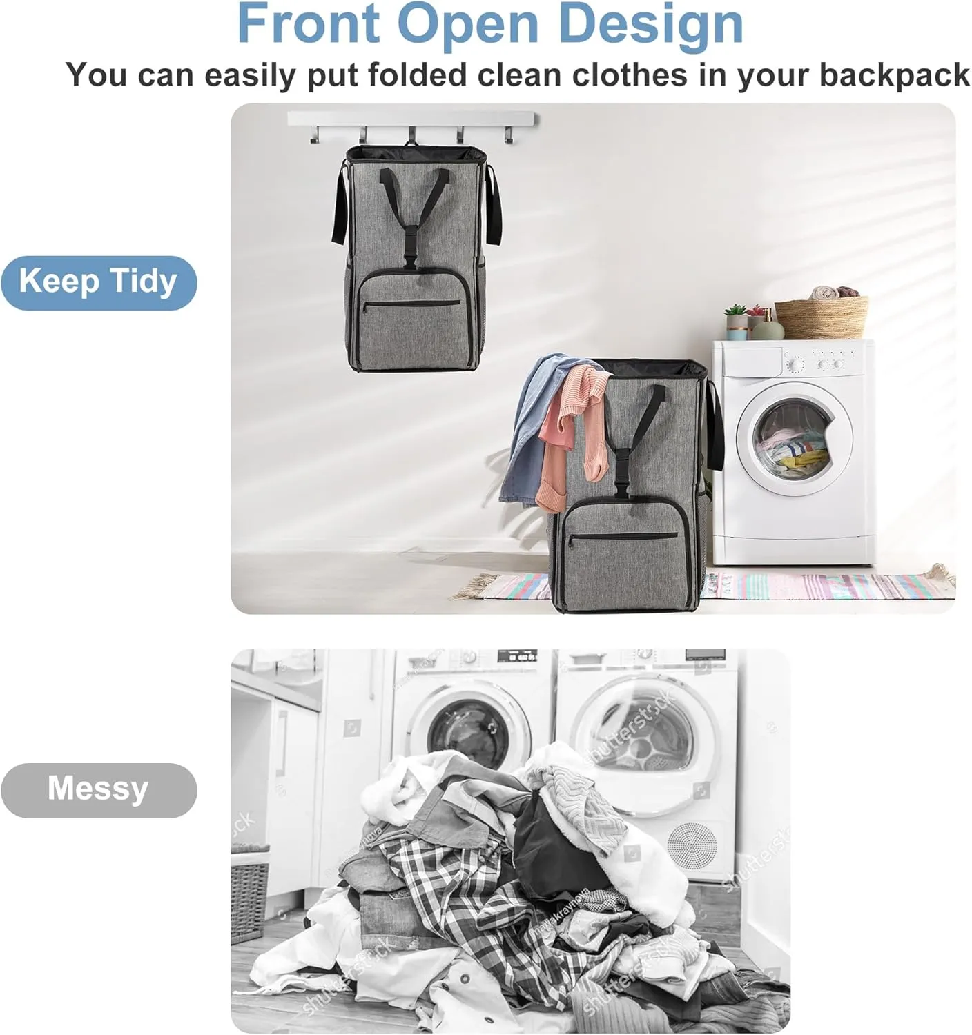 BeeGreen Laundry Backpack Bag Extra Large Heavy Duty