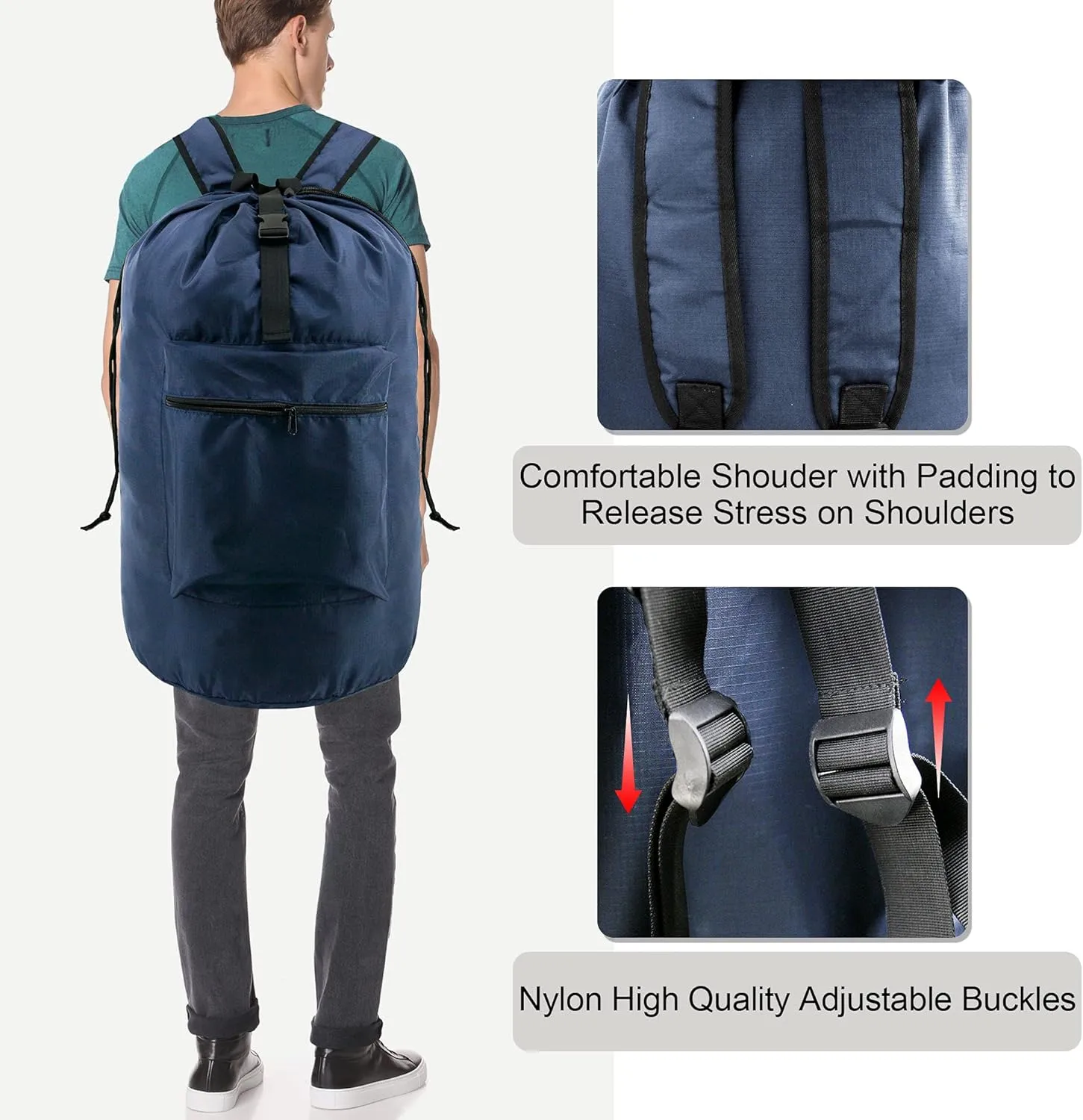 BeeGreen Laundry Backpack Bag Extra Large Heavy Duty