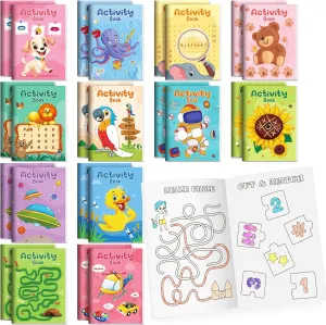 BenLouis 72 pcs Mini Activity Books for Kids ages 4-8-12 Small Activity Books Party Favors Bulk Mazes Coloring and More for Classroom Travel Birthday Goodie Bag Gift Stuffer(Classic)