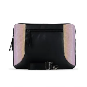 Black Mixed Laptop Sleeve Purples