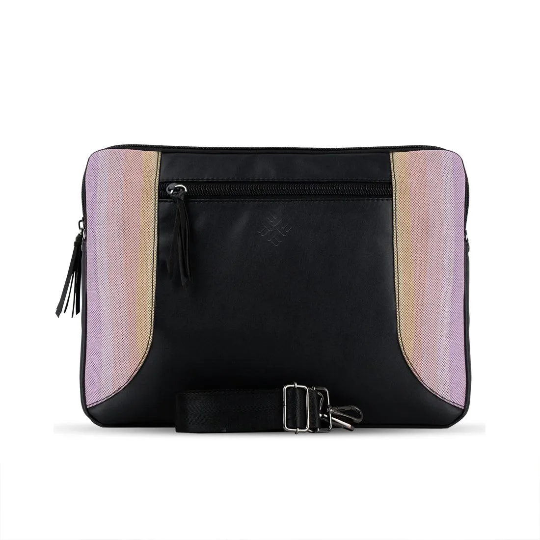 Black Mixed Laptop Sleeve Purples