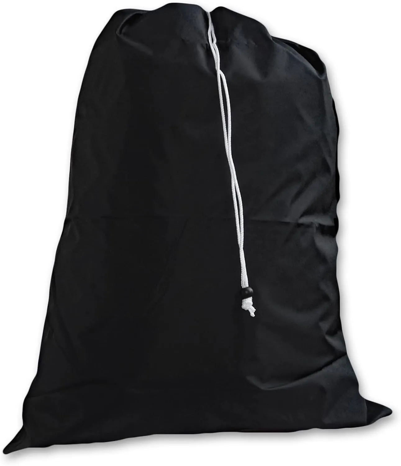 Black Travel Laundry Bag, Drawstring, Lock Closure