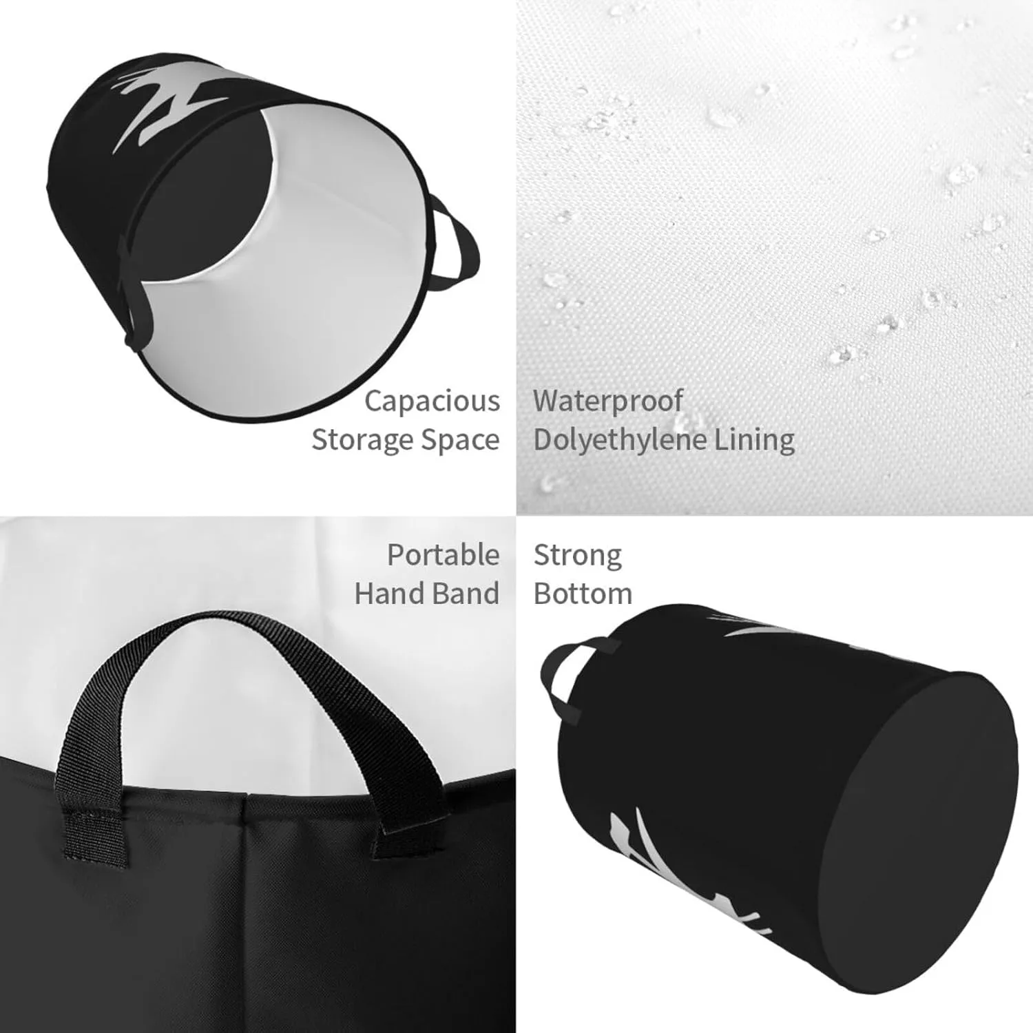 Blacksmith Hammer Logo Clothes Hamper Dirty Clothes Storage Basket Foldable with Handles Laundry Basket, for Bedroom, Bathroom Small