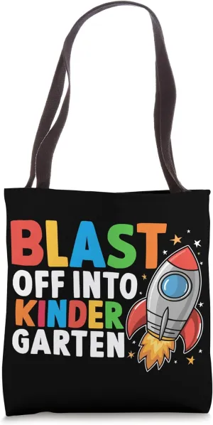 Blast Off Into Kindergarten Rocket Back To School Tote Bag