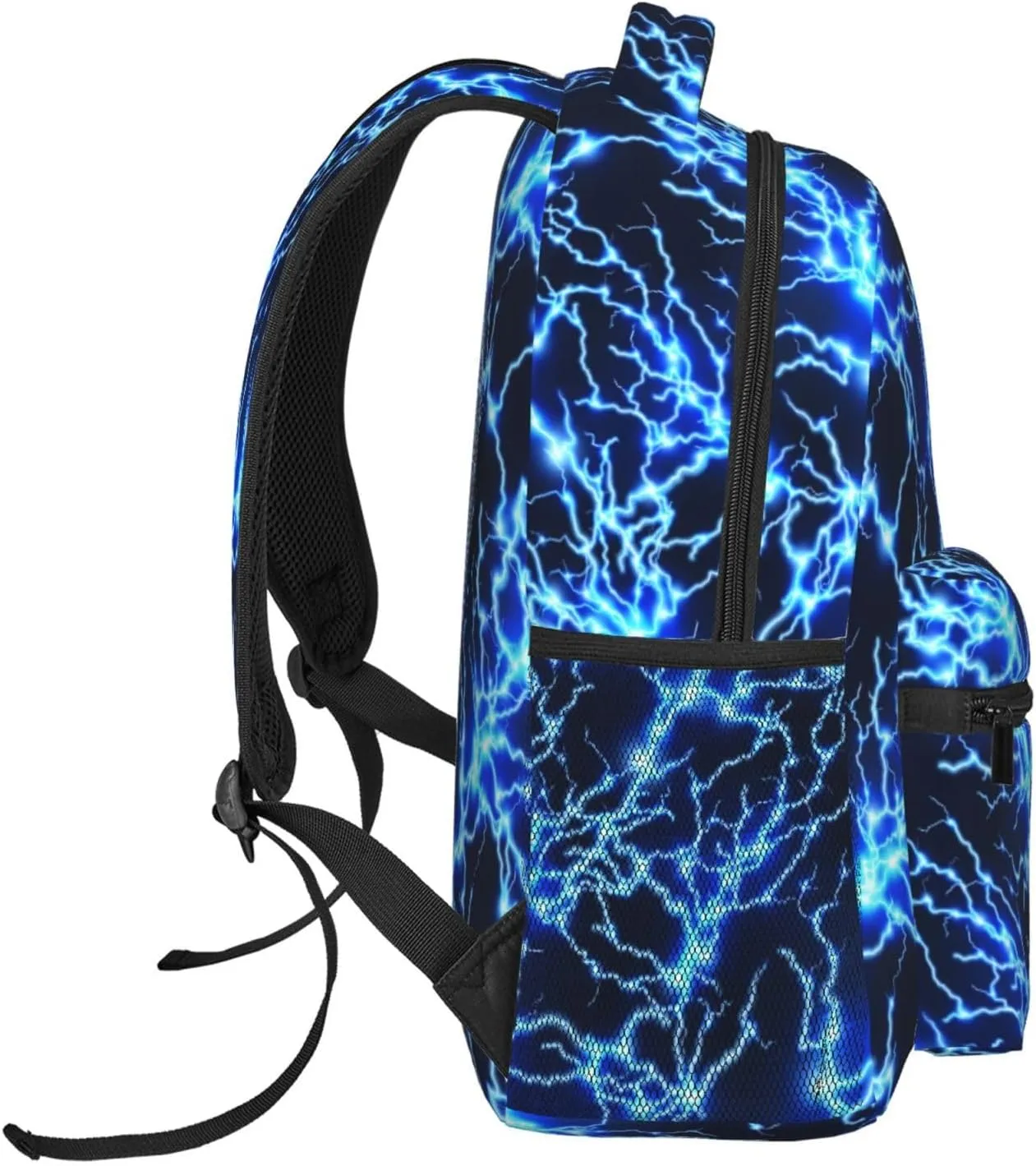 Blue Lightning Boys Backpack Elementary Middle School Backpack Bookbag for Girls Boys Kids Teen Back to School Book Bag Gifts for 2nd 3rd 4th 5th 6th Grade Students