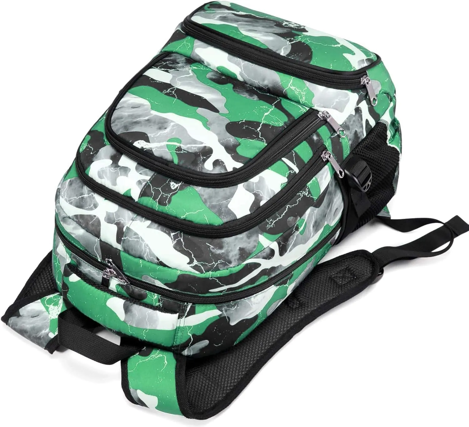 BLUEFAIRY Kids Backpack for Boys and Girls Elementary School Bags Primary Middle School Bookbags for Teens Back to School Gifts for Son 17" Mochila Escolares para Niños de 8 9 10 Camo Green