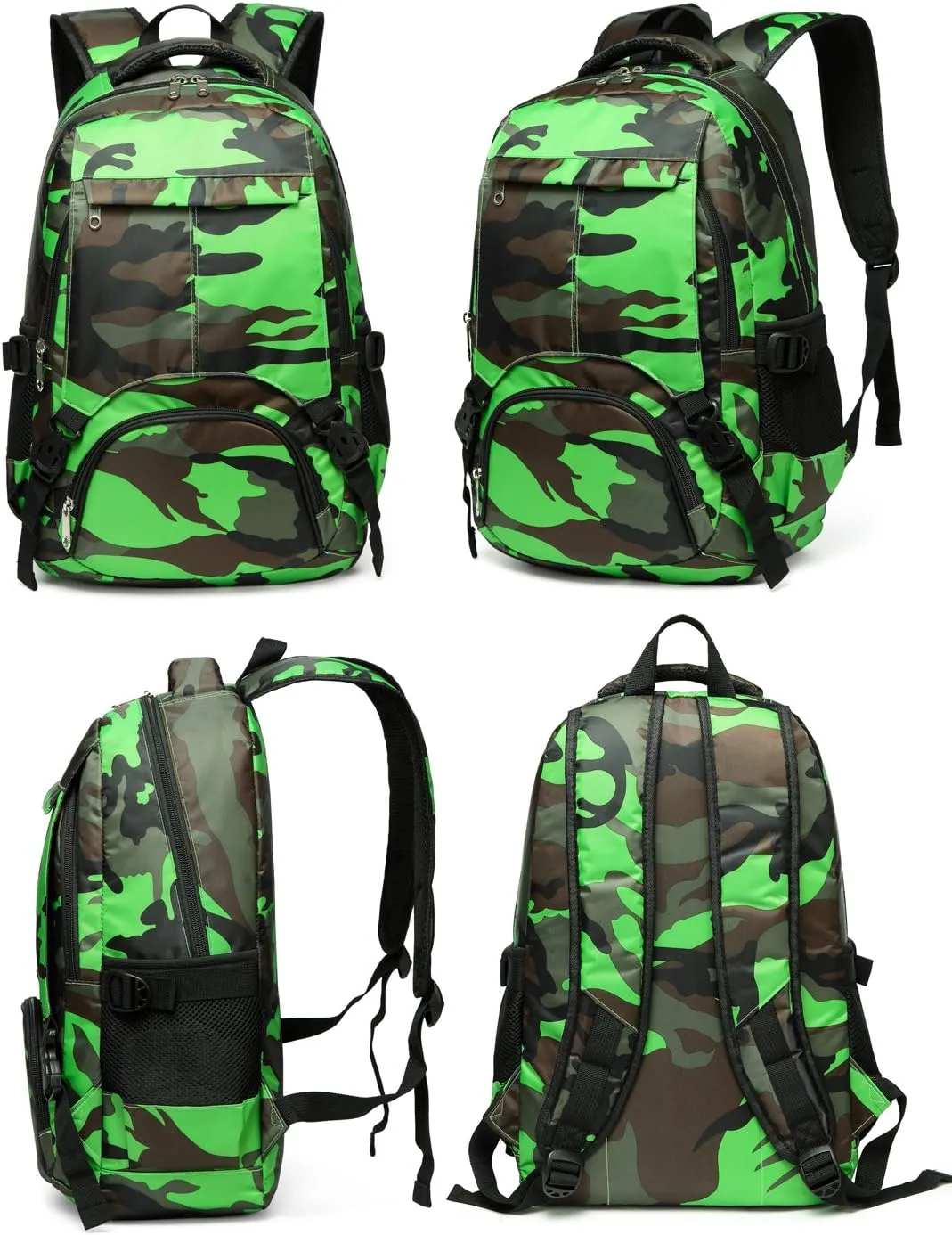 BLUEFAIRY Kids Backpack for Boys Elementary Primary Middle School Book Bags Bookbags Back to School Bags Large Compartment Mochila Escolar para Niños Camouflage Green