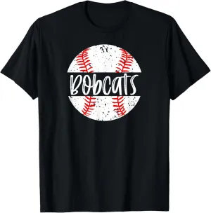 Bobcats Baseball Team Mascot School Spirit Game Day T-Shirt