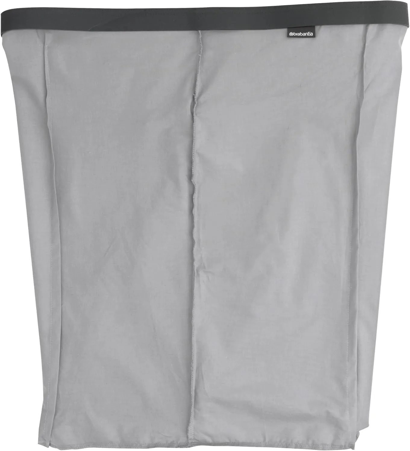 Brabantia - Bo Laundry Hamper Bag 2 x 12 Gal - Replacement Bag for Bo Laundry Hamper - Dual Compartments for Easy Sorting - Portable & Hygienic - Cotton Bag with Velcro Closing - Gray