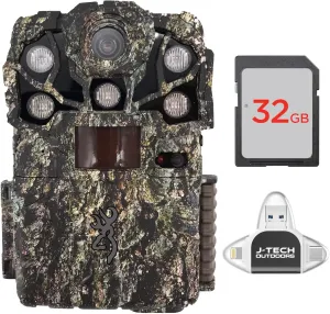 Browning Recon Force Elite HP5 Trail Game Camera Bundle Includes 32GB Memory Card and J-TECH USB Memory Card Reader Compatible with iPhone/iPad/Android/PC (24MP) | BTC7EHP5